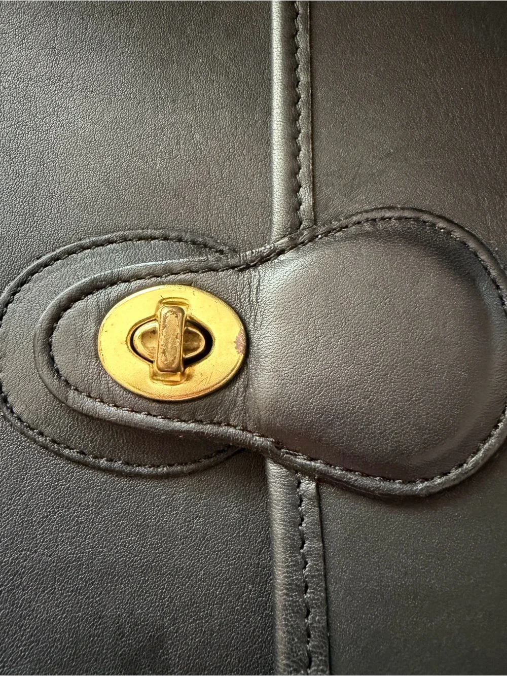 Vintage COACH Willis Black Leather Crossbody Top Handle Satchel 9927